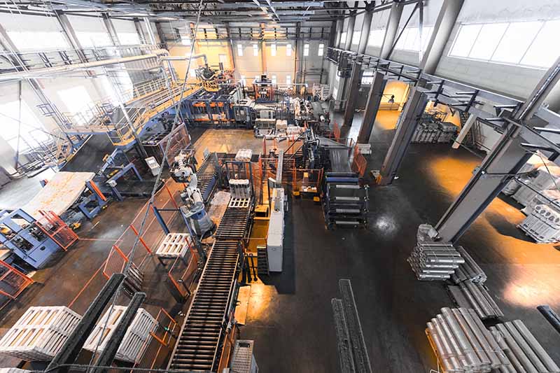 Aerial view of the assembly floor